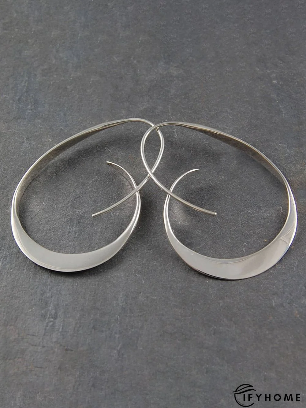 Fashion Golden Silver Spiral Exaggerated Circle Earrings | IFYHOME
