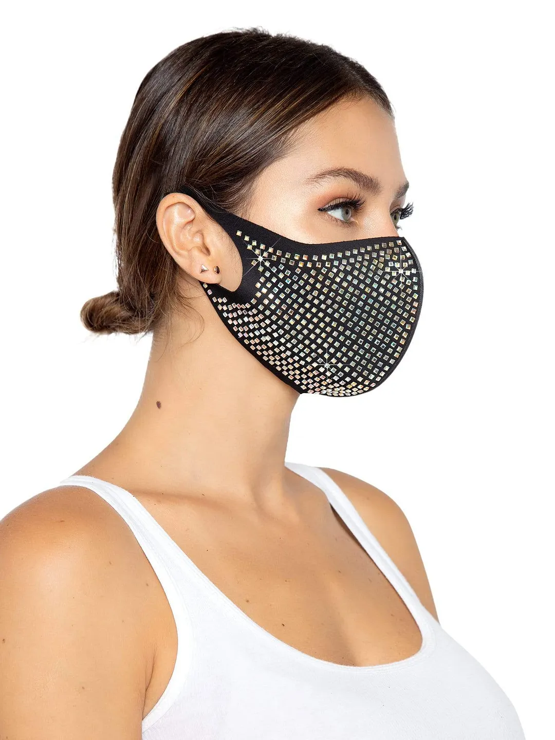 Mika Rhinestone Face Mask