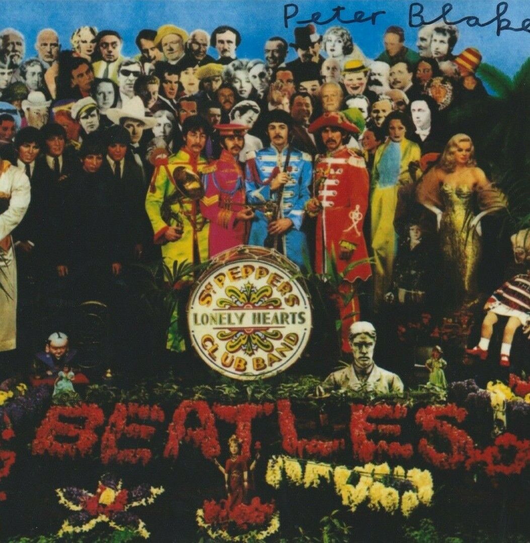 Sir Peter Blake (Beatles Sgt Peppers) **HAND SIGNED** 8x8 Photo Poster painting ~ AUTOGRAPH