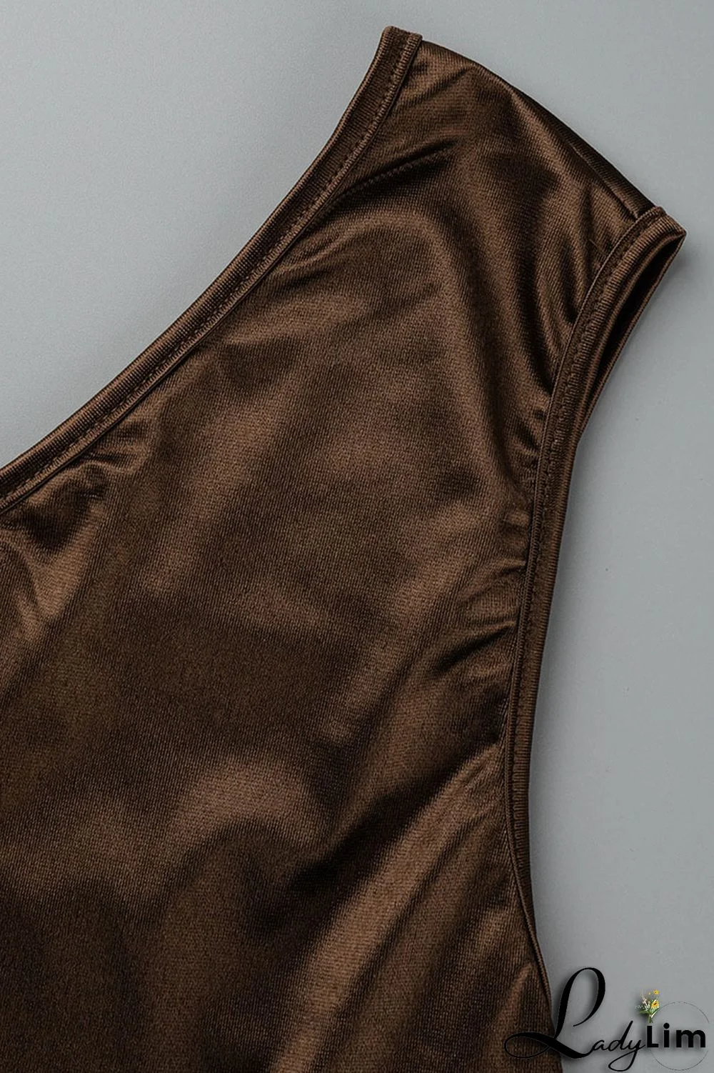 Blue Sexy Solid Patchwork Fold Asymmetrical Oblique Collar Irregular Dress Plus Size Dresses