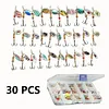 30pcs Metal Spoon Spinner Fishing Lure Artificial Bait for Bass Trout Perch Pike