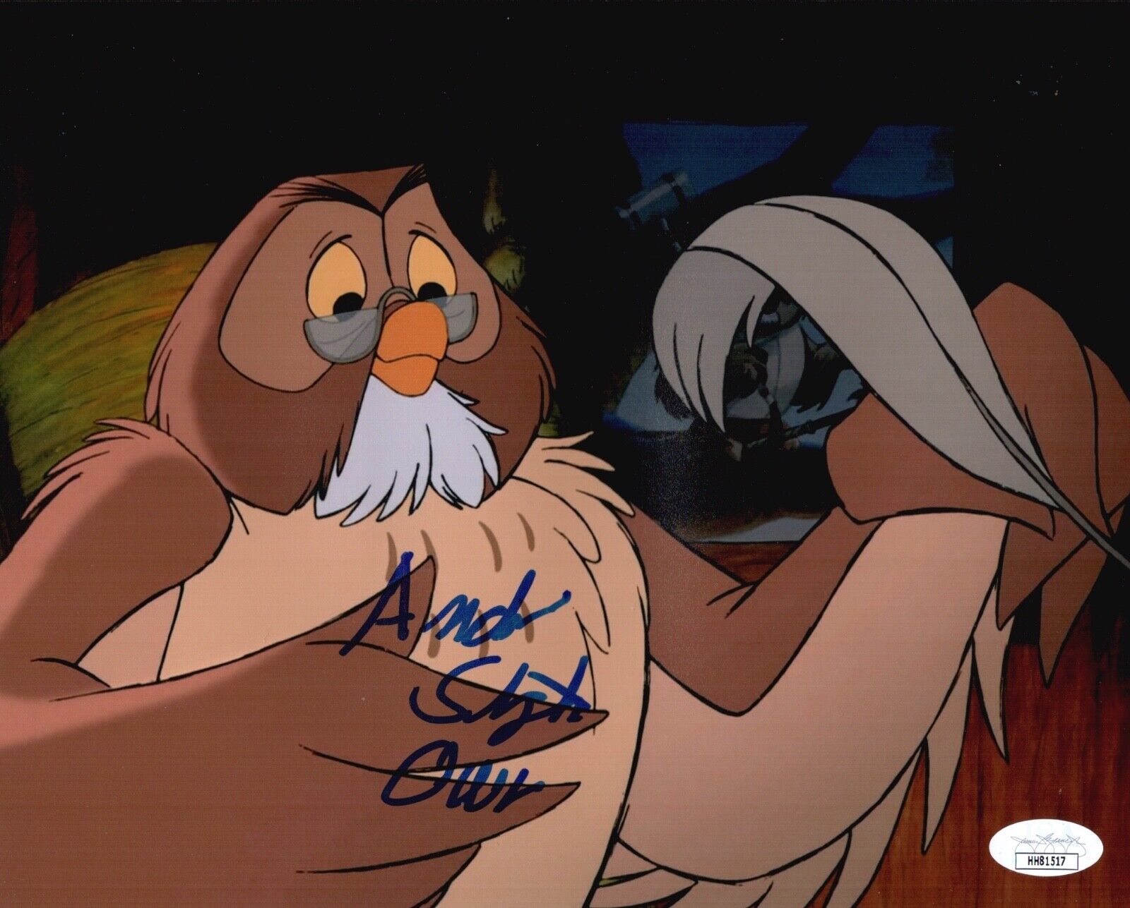 ANDRE STOJKA Signed 8x10 Photo Poster painting OWL Winnie the Pooh Disney Autograph JSA COA Cert