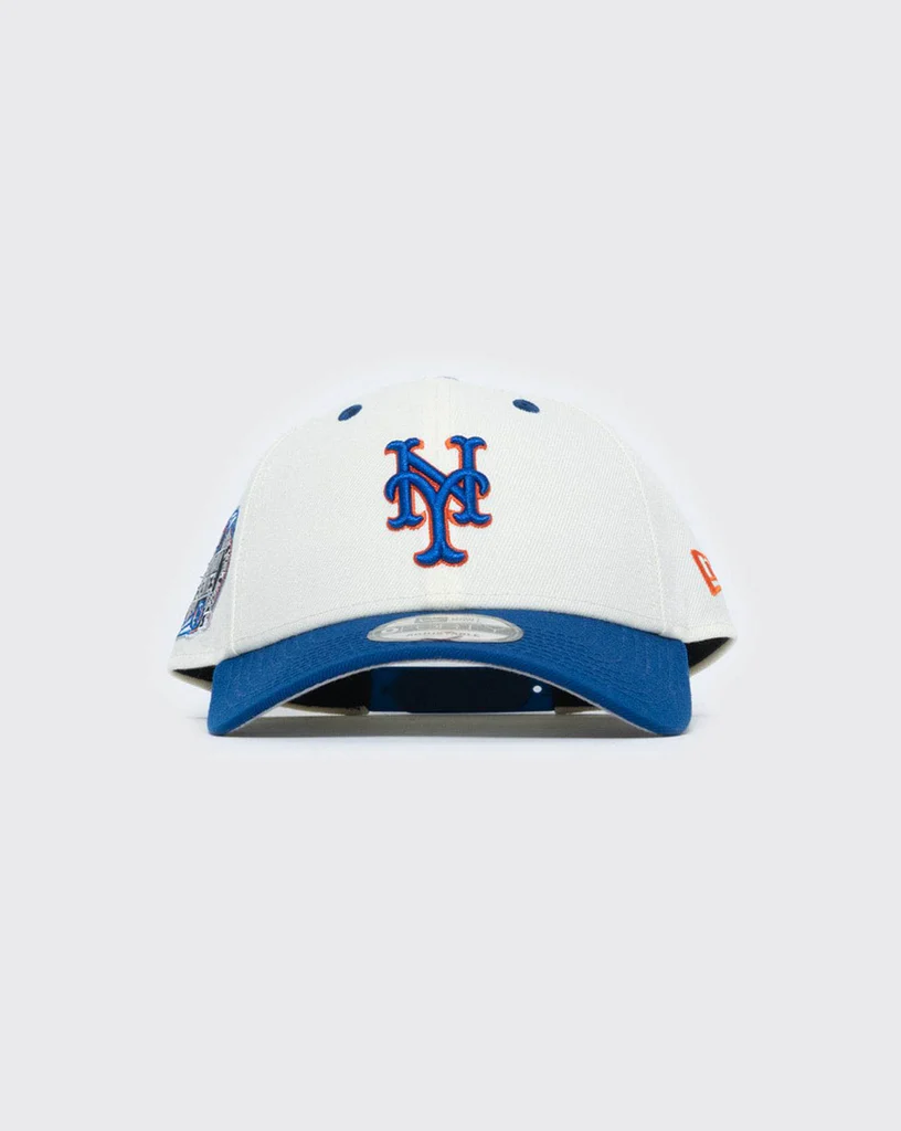 NEW ERA 940 NEW YORK METS 2 TONE SUBWAY SERIES SNAPBACK CHROME WHITE/BLUE