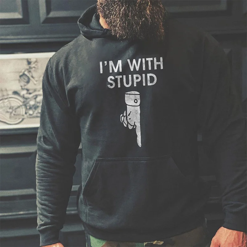 Livereid I'm With Stupid Hoodie - Livereid