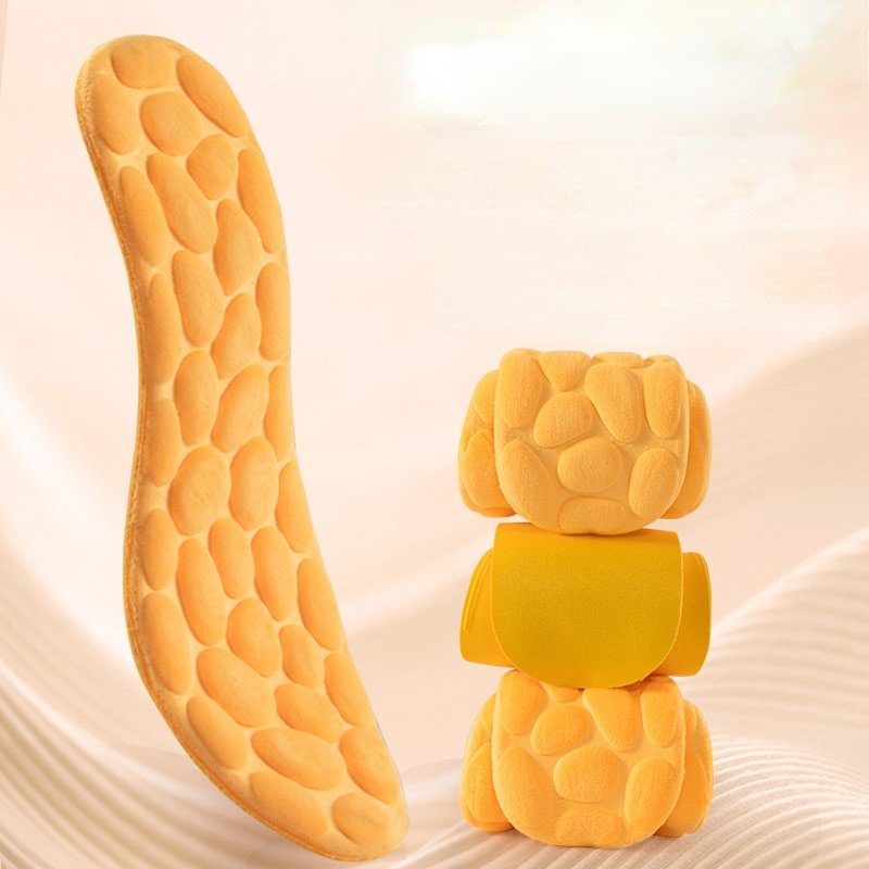 Zingj Orthopedic Insoles Massage Warm Memory Foam Insoles for Shoes Sole Breathable 7D Winter Plush Warm Support Running Insoles