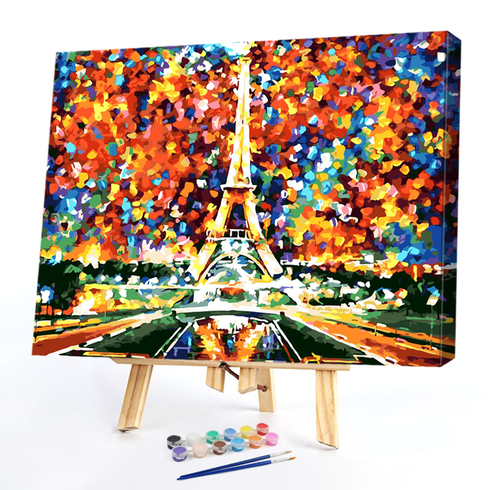

40*50CM Paint By Numbers-Dazzling Eiffel, 501 Original