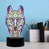 DIY Diamond Painting 7 Color Night Light Lamp Home Decoration Ornament Gift Kit(Wolf)