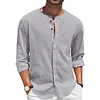  Camicia casual da uomo con maniche lunghe e bottoni