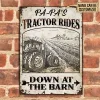 【Pre-order Until March 10】Personalized Tractor Down At The Barn Customized Classic Metal Signs