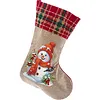 14 Inch Large DIY Linen Diamond Painting Xmas Stocking Hanging Gift Candy Bag Kits(20x35cm)