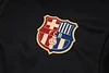 Joyfball 2024/2025 Barcelona Long Zipped Hat Style Jacket Black Football Jersey 1:1 Thai Quality