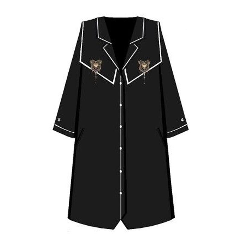 Gothic Single Breasted Coat Women JK Uniform Long Woolen Winter Coat Novameme