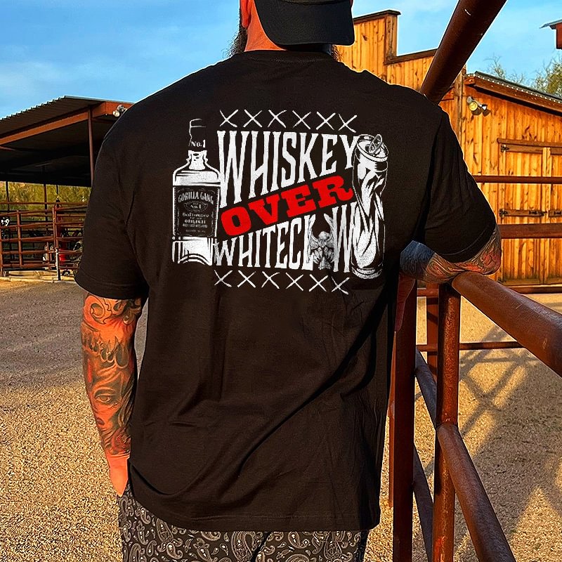 Livereid Whiskey Over White Claw Printed Men's T-shirt - Livereid