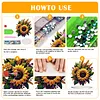 (US Local)Flower Double Sided Effect Table Top Diamond Painting Desktop Ornaments Kit (Sunflower A)