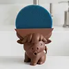 3D Printed Highland Cow Sponge Holder with Drainage Kitchen Sink Organizer Funny Sponge Stand for Kitchen Sink and Home Decor