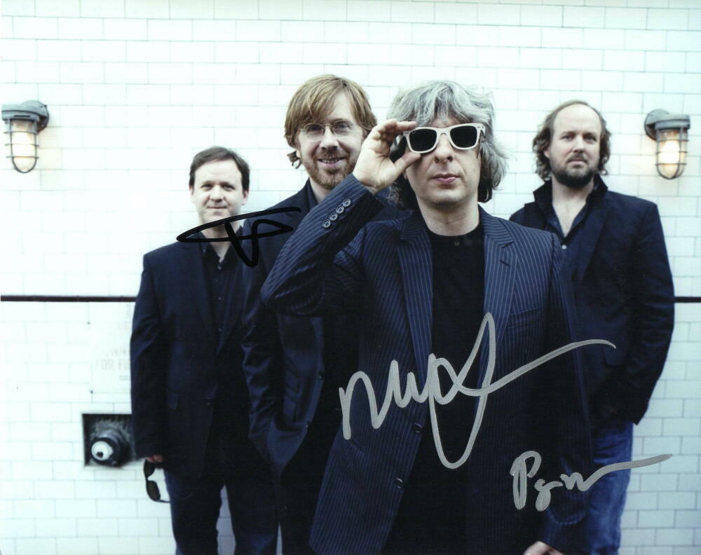 PHISH BAND SIGNED AUTOGRAPH 8x10 Photo Poster painting - TREY ANASTASIO, MIKE, PAGE W/ ACOA COA