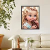 >SALE<5D DIY Full Round Drill Diamond Painting Curly Hair Big Eyes Girl Decor 30x40cm