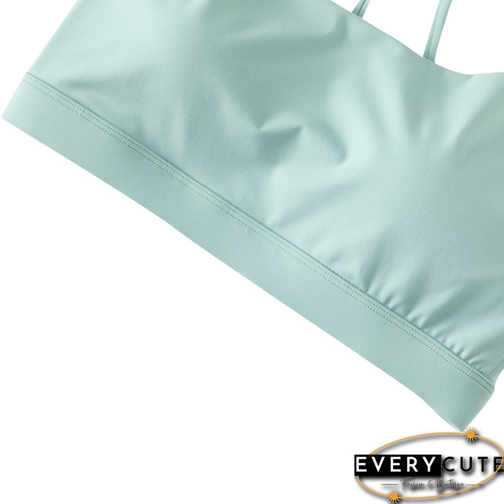 Green Fitness Shockproof Sport Bra