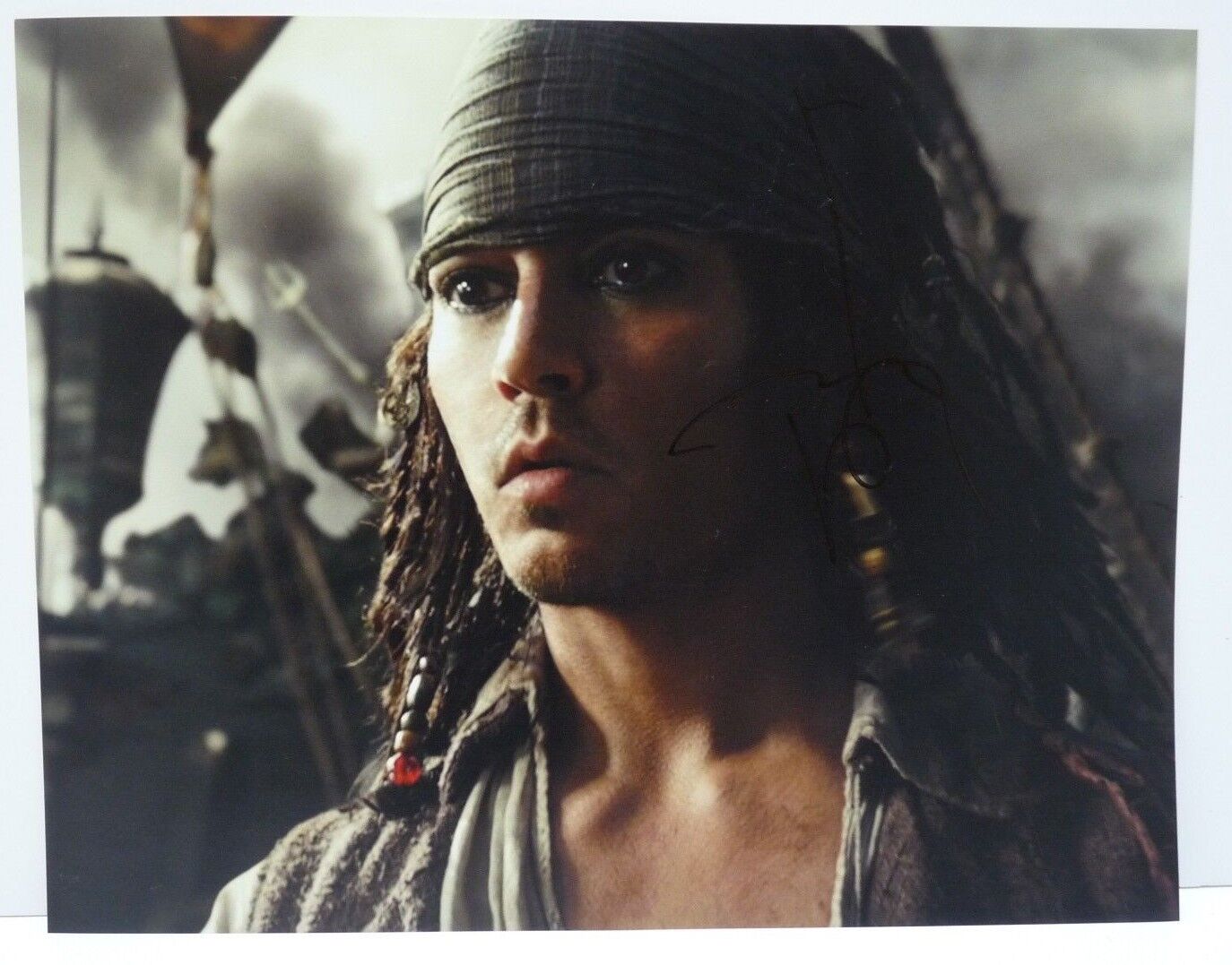 Johnny Depp Signed Autographed Sexy Pirates 11x14 Photo Poster painting BAS Certified #3 F7