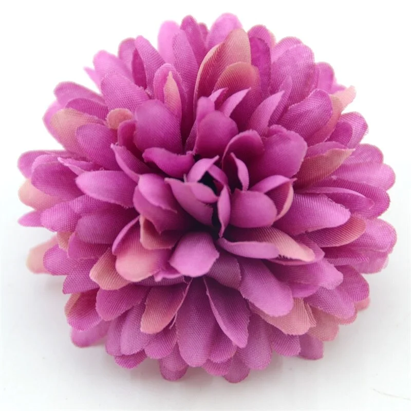 20pcs/lot 7cm Chrysanthemum Silk Artificial Flower Head Hydrangea Flowers Home Wedding Decoration Candy Gift Box DIY Accessories