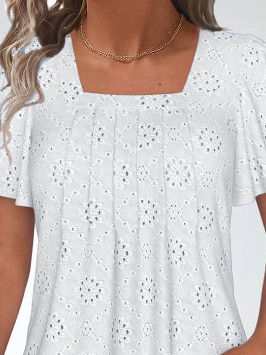 Women Half Sleeve V-neck Solid Color Dress