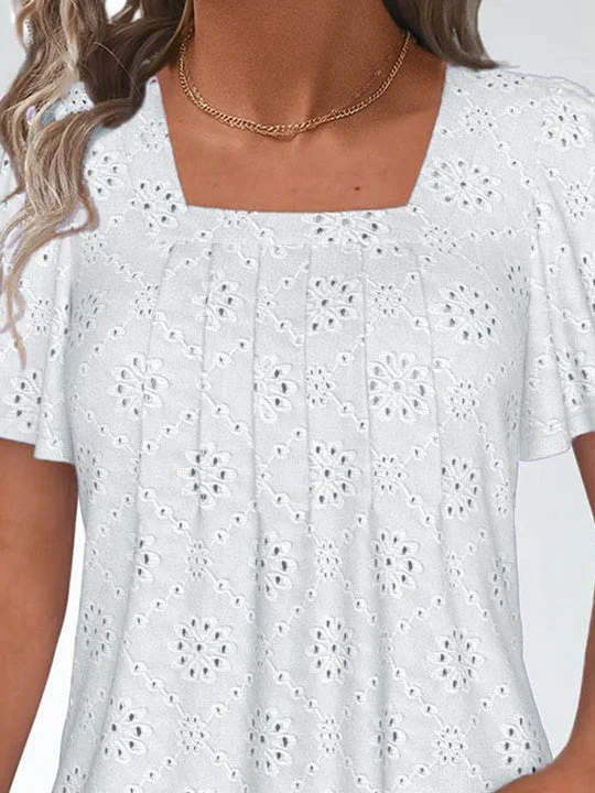 Women Half Sleeve V-neck Solid Color Dress