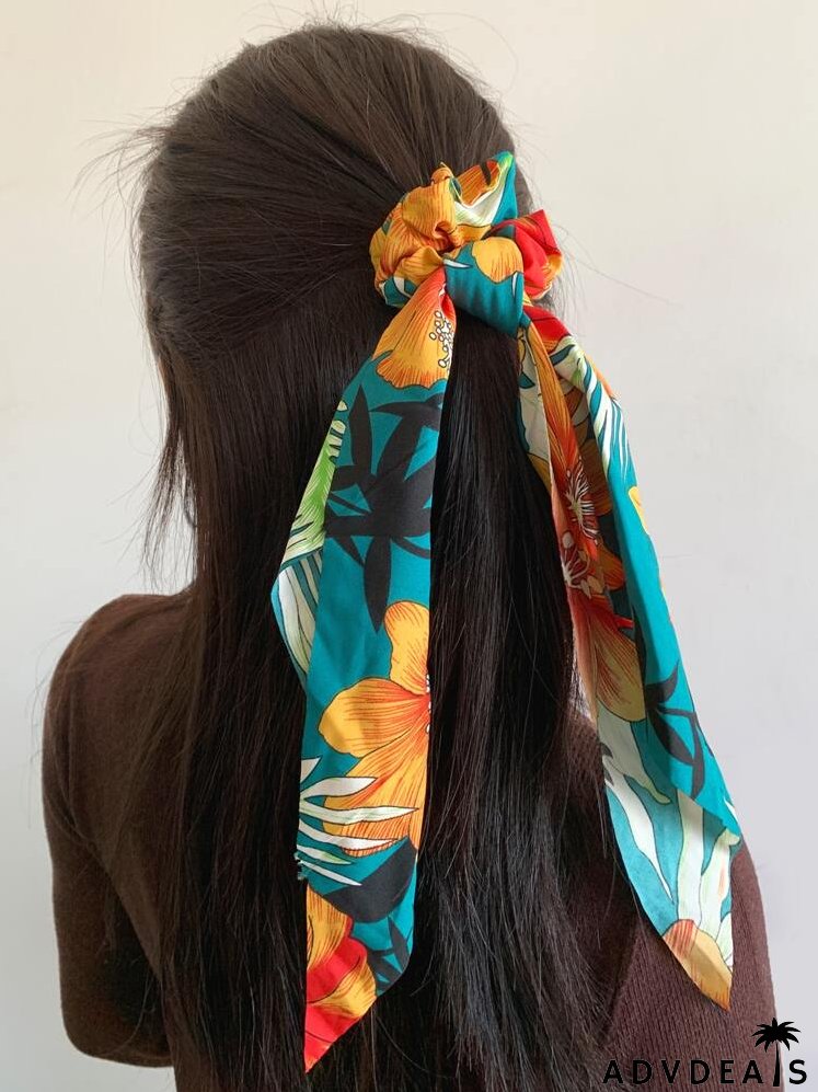 Flower Print Hair Tie