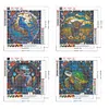 4pcs Diamond Painting -DIY Round Drill Stained Glass Animal