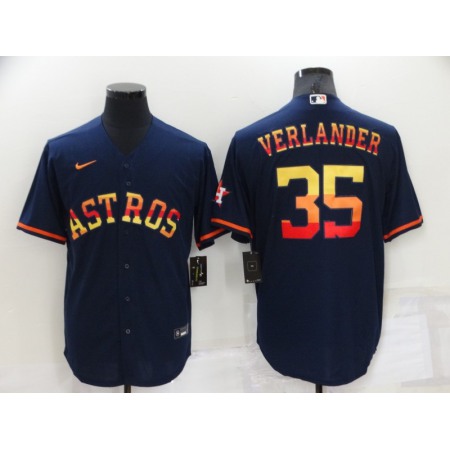 Men's Houston Astros #35 Justin Verlander 2022 Navy Cool Base Stitched Jersey IOBT