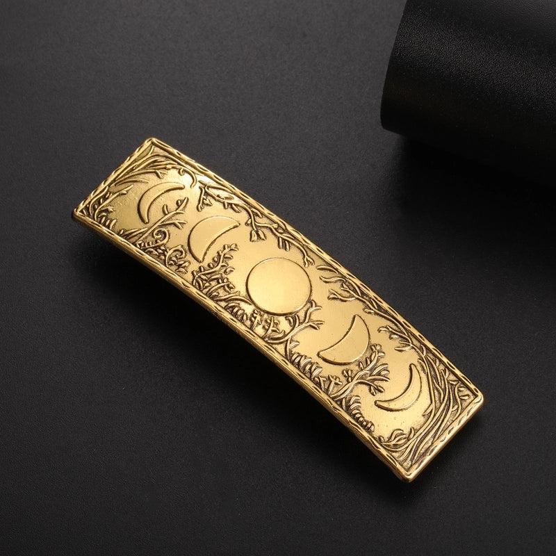 Women’s Retro Minimalist Moon Alloy Plating Hair Clip