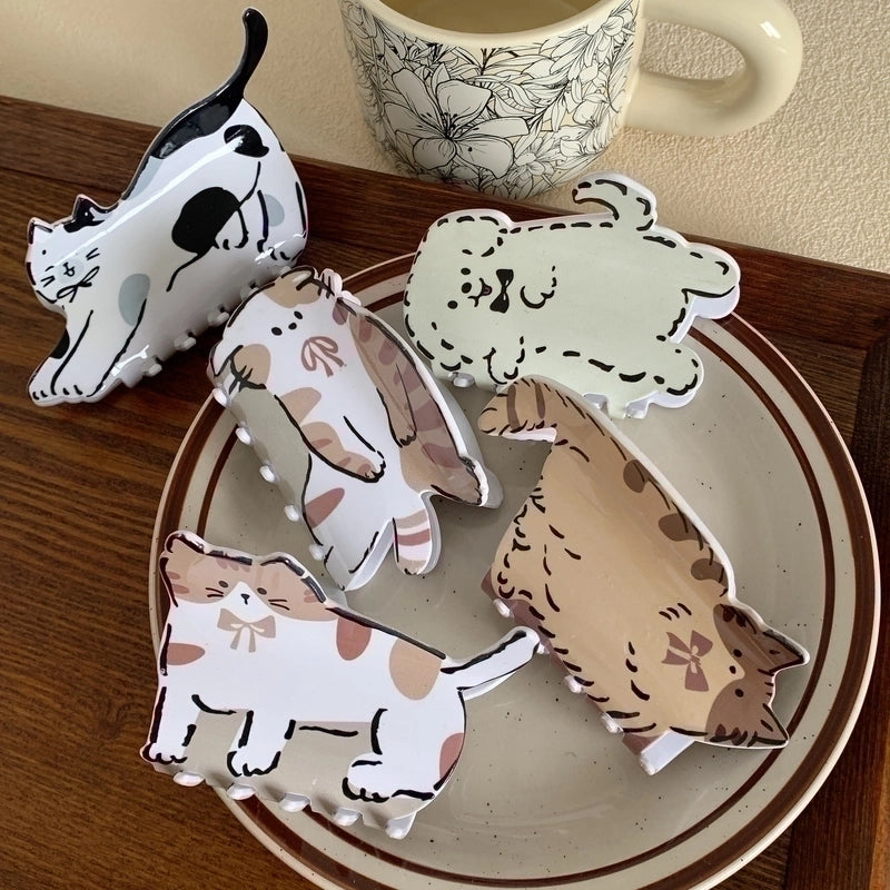 Women’s Cute Dog Cat Arylic Hair Claws