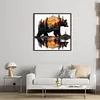 Silhouette Bear Forest-11CT Stamped Cross Stitch 45*45cm/17.72*17.72in