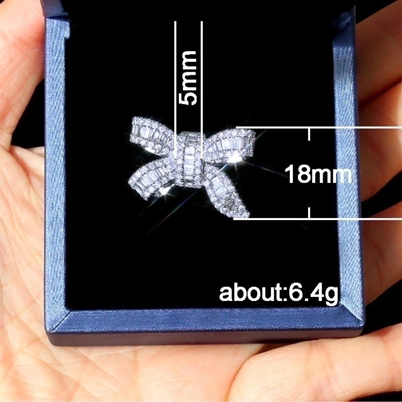 Copper Inlaid Zircon Geometric Artificial Gemstones Copper Rings