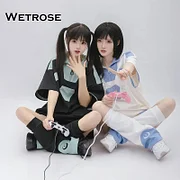 [Wetrose] In Stock Diamond Heart Costume Clothes Coat Jirai Kei Denpa Mine Style Daily Casual Outfit Loose Cosplay Ryousan Gata