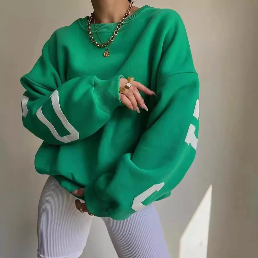 Nigikala Nigikala Women's Casual Fashion Print Thicken And Set Up Long-Sleeved Eds