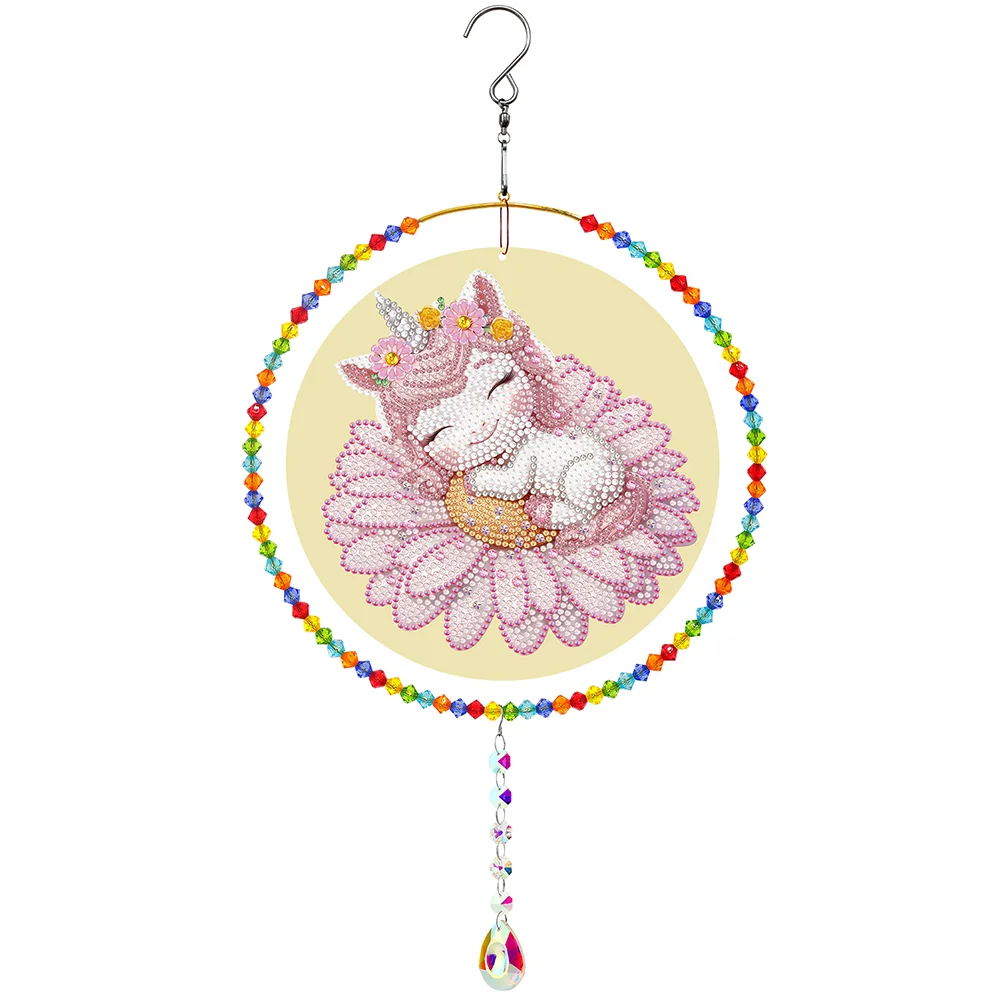 DIY Unicorn Suncatcher Diamond Painting Hanging Pendant Crystal Painting Ornament