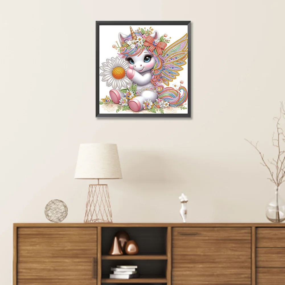 Diamond Painting - Partial Special Shaped Drill - Unicorn(Canvas|30*30cm)