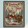 Reindeer Sleigh DIY 11CT 3 Strand Stamped Cross Stitch Kit 40x50cm tapestrymarket
