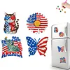 4pcs America 250th Anniversary DIY Diamond Art Magnets Kit Diamond Art Refrigerator Magnet Rhinestones Refrigerator Magnetic Sticker for Adult Beginners DIY Home Office Decor (02)