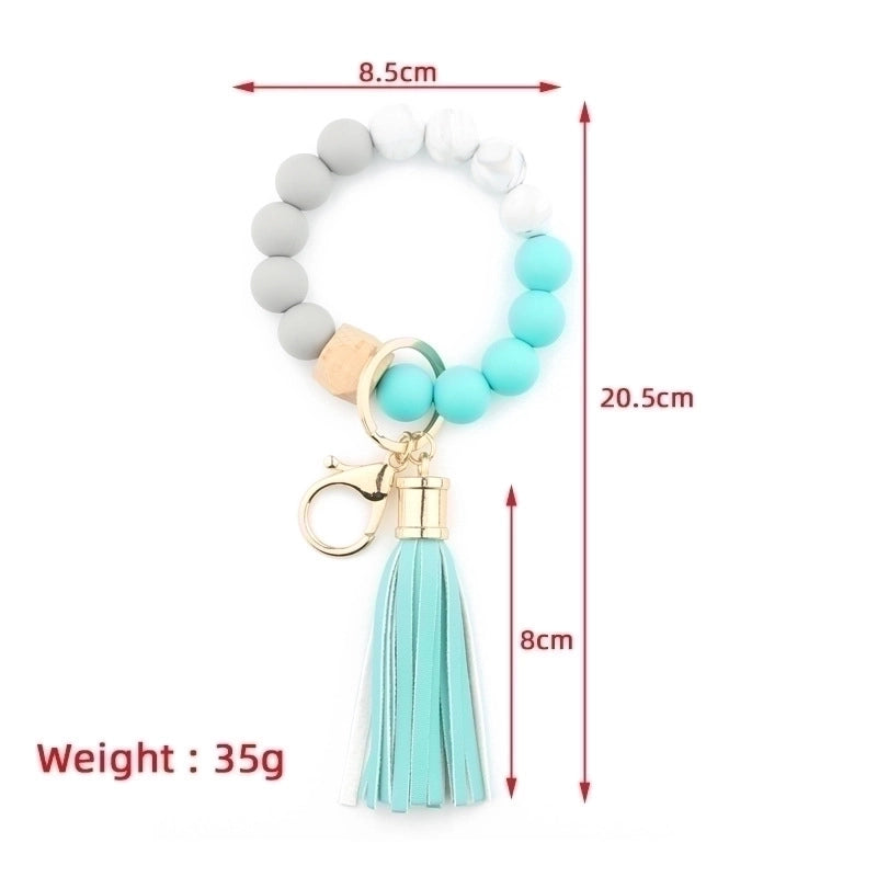 Fashion Color Block Silica Gel Women’s Bag Pendant Keychain 1 Piece