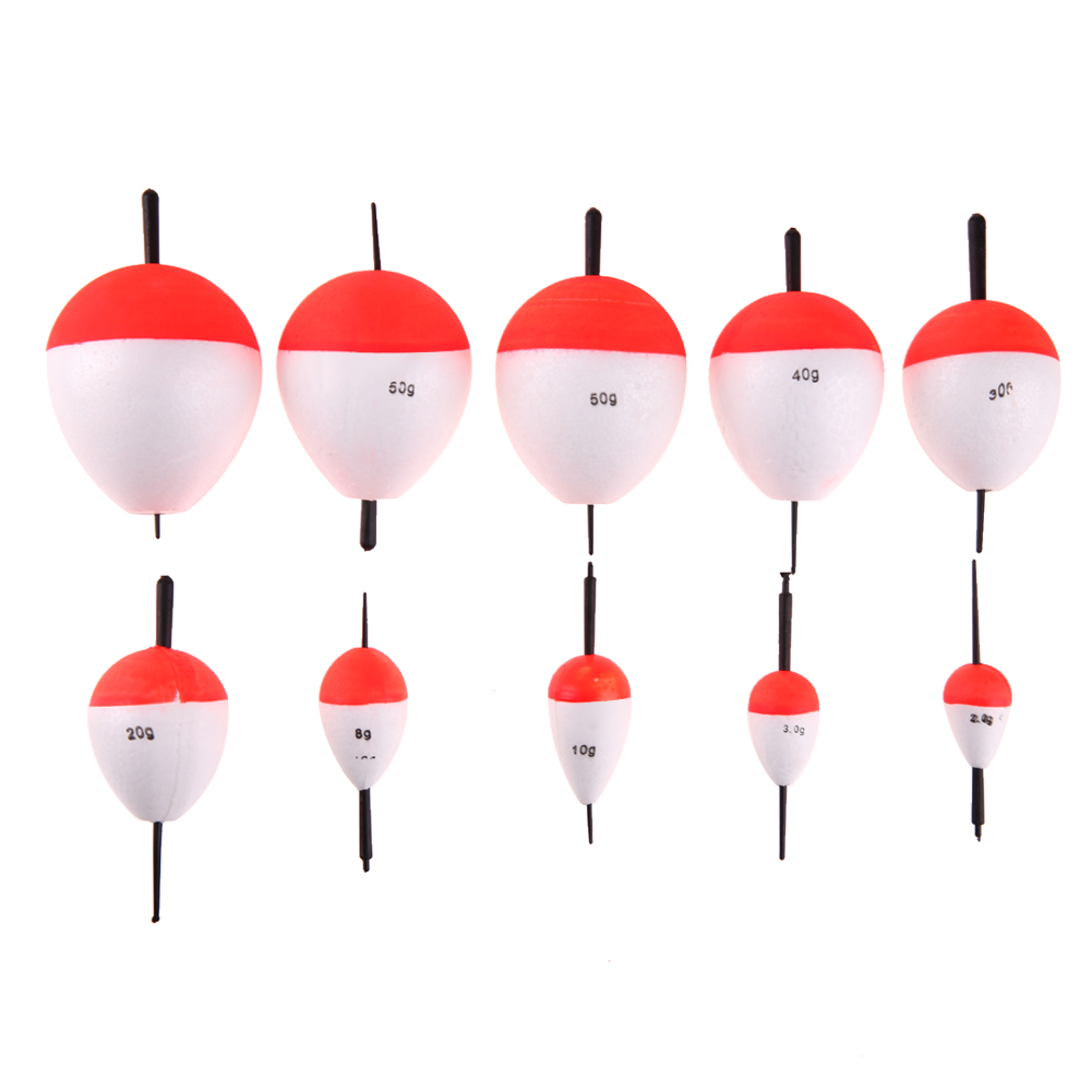 

10pcs EPS Fishing Sea Fish Float Set 2g-50g with Sticks Pesca Tackle, 501 Original