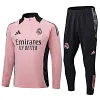 2024/2025 Real Madrid Pink Black Half-Pull Training Suit Football Shirt 1:1 Thai Quality Set