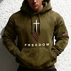 💥2025 New Arrivals!Men 1pc Letter Graphic Pocket Zipper Front Hoodie, For Fall