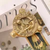 Pure Copper Brass Sundial Compass Retro Outdoor Portable Mini Compass