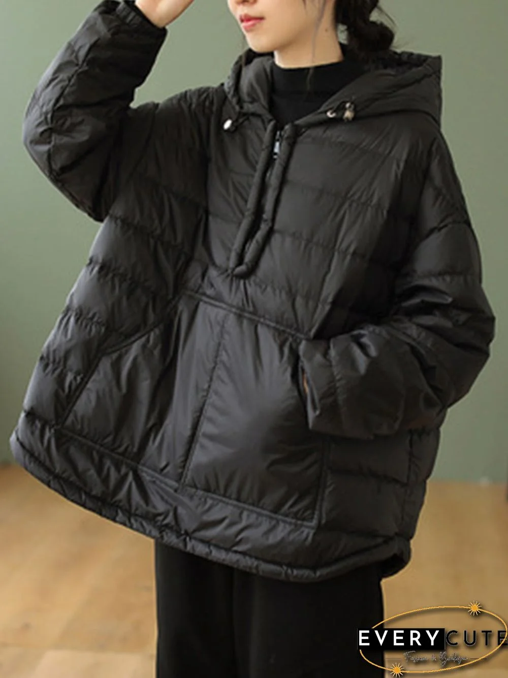 Original Solid Hooded Duck Down Coat