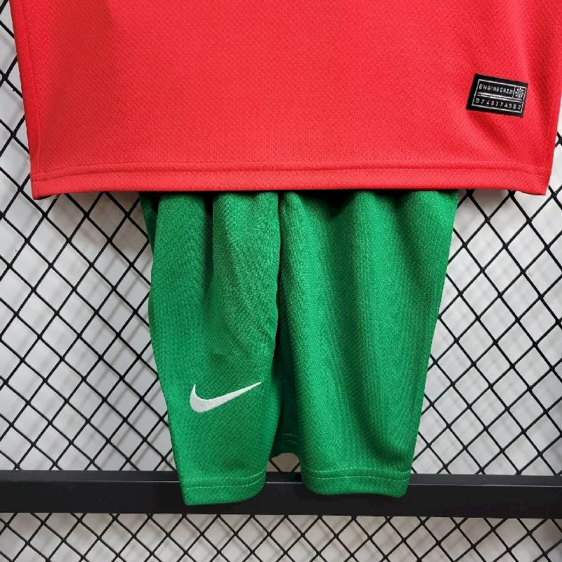 2024 Kids Size Portugal Home Football Shirt