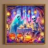 Diamond Painting-DIY Full Round Drill Halloween Skull(40*40 CM)