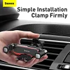 Gravity Air Vent Car Mount 360 Rotation Cell Phone Support GPS Bracket (Black)