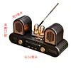 Golon RX-998 Black Nostalgic Rechargeable Radio Bluetooth Speaker USB TF Card FM/AM/SW 3 Bands