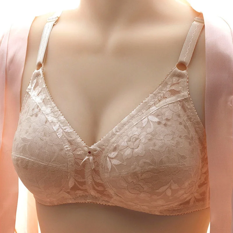 SVOKOR Push Up Bra Sexy Lace Bras For Women Wireless Bralette Ultra-thin Flower Bra underwear